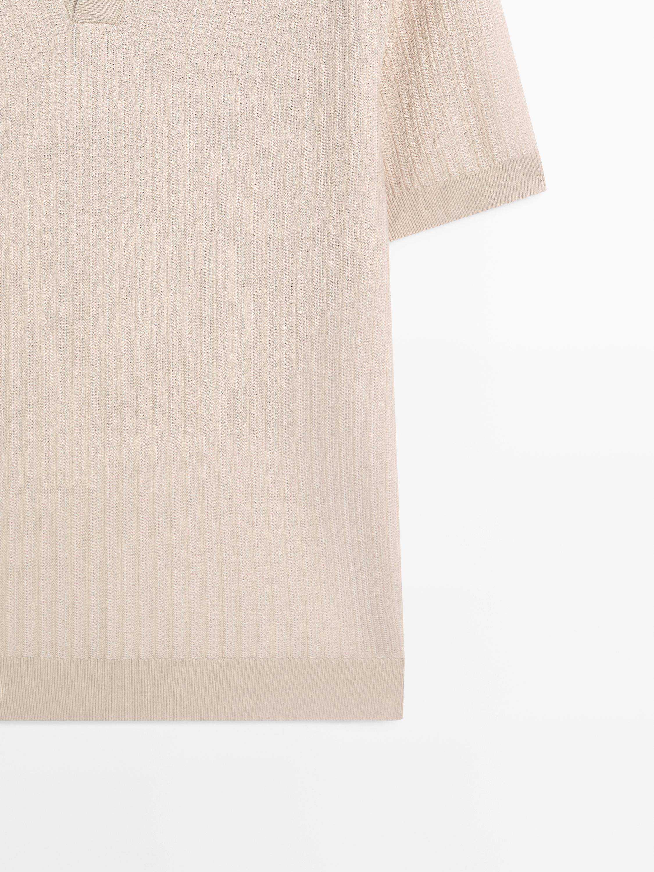 Pull polo en maille jacquard